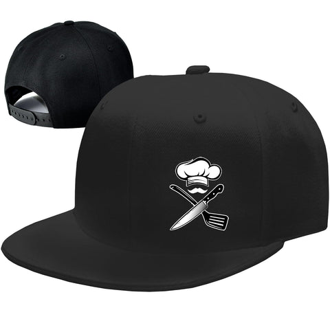 FACITE Snapback Hats for Men Fingers hat Flat Bill Brim Hats for Men, Chef, M