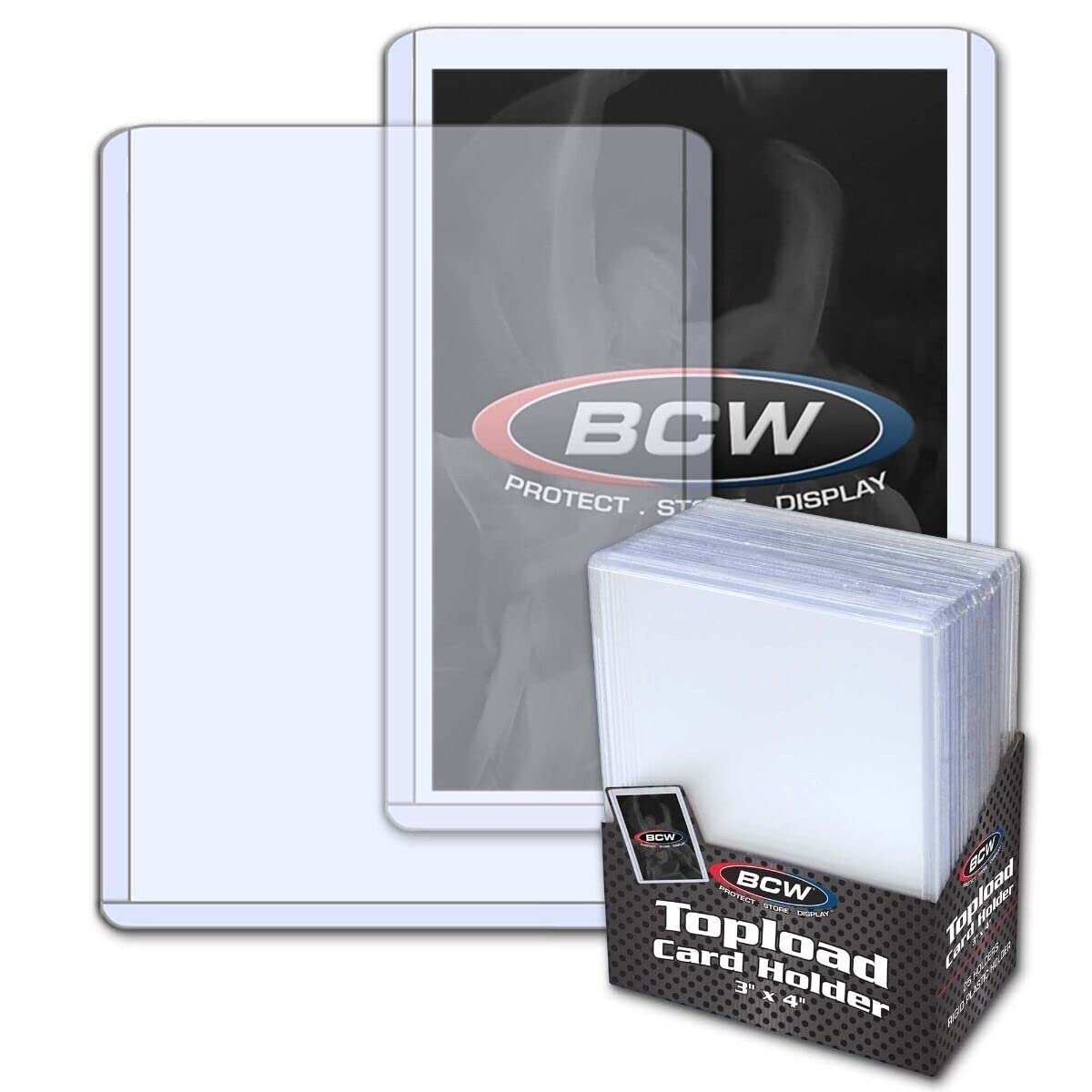 BCW 3 X 4 Topload Card Holder - (8 Pack) Baseball, Football, Basketball, Hockey, Golf, Single Sports Cards Top Load - Sportcards Card Collecting Supplies