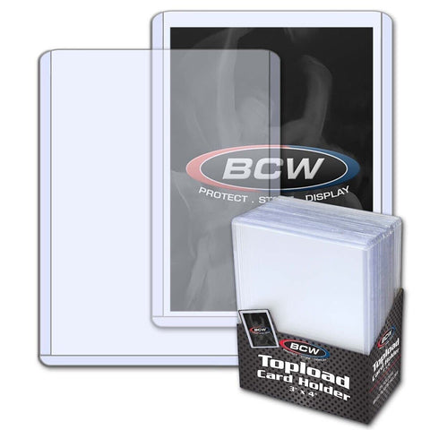 BCW 3 X 4 Topload Card Holder - (8 Pack) Baseball, Football, Basketball, Hockey, Golf, Single Sports Cards Top Load - Sportcards Card Collecting Supplies