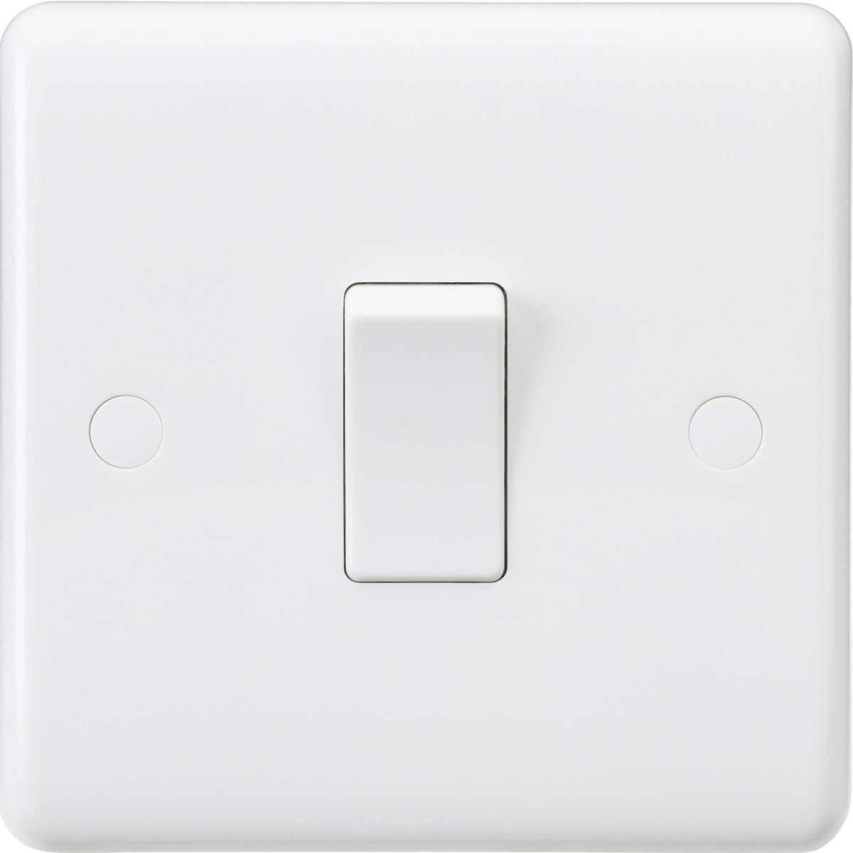 Knightsbridge CU2000 Light Curved Edge 10 A 1 Gang 2 Way Switch, 230 V, White