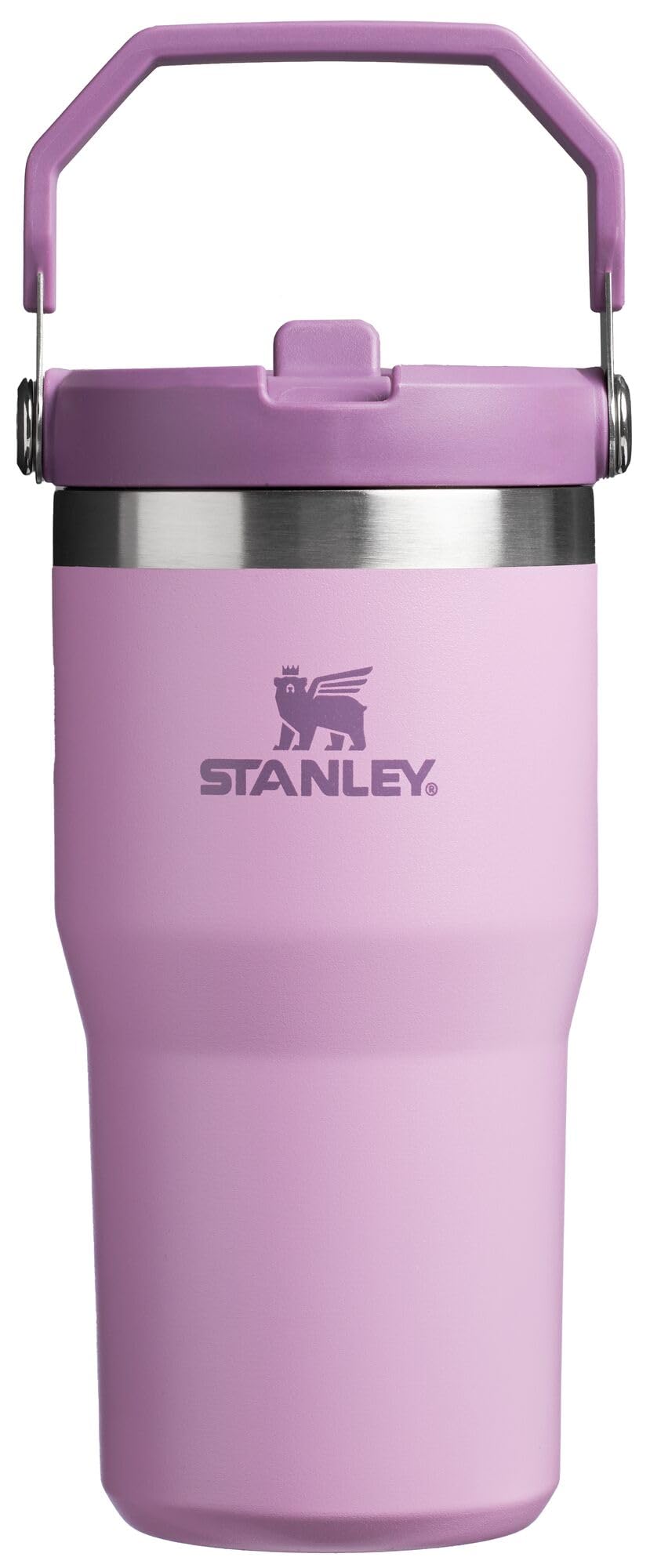 STANLEY IceFlow Stainless Steel Tumbler - Vacuum Insulated Water Bottle for Home, Office or Car Reusable Cup with Straw Leak Resistant Flip Cold for 12 Hours or Iced for 2 Days, Lilac, 20OZ