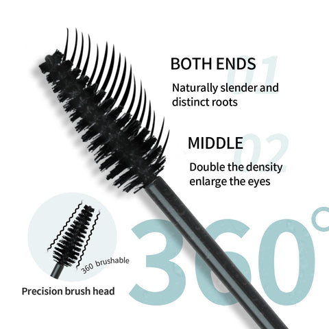 Adapow Mascara Liquid Lash Extensions, Mascara Volume, and Length Long-Lasting, Waterproof and Smudge-Proof(0.28oz/Black)