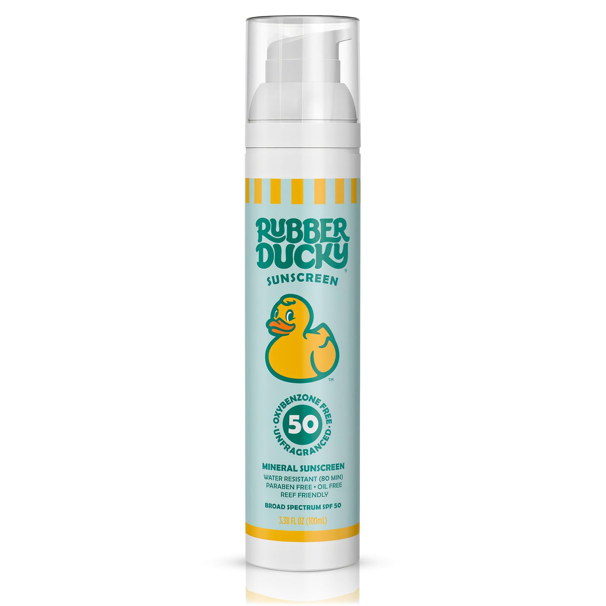 Rubber Ducky SPF 50 Mineral Sunscreen Lotion | Face and Body Sunscreen | Moisturizing Lotion | Broad Spectrum | Travel Size - 3.4 oz