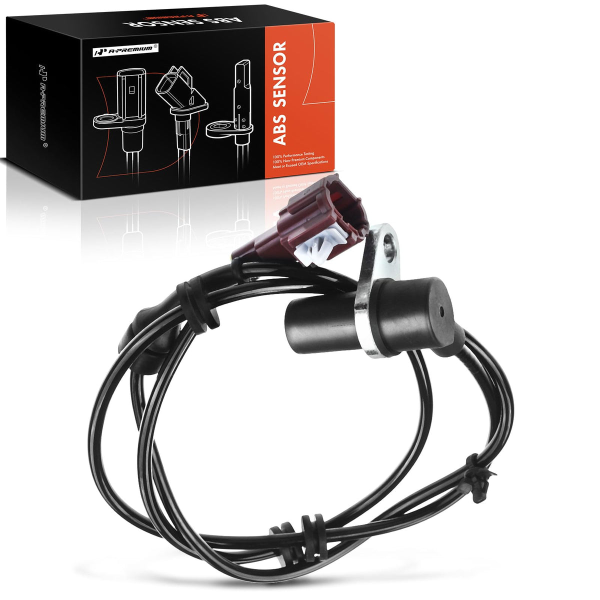 A-Premium Rear ABS Wheel Speed Sensor - Compatible with Nissan & Infiniti Models - Pathfinder 2002-2004, QX4 2001-2003 - Replaces 47901-0W060, 479010W060
