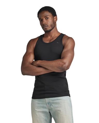 G-STAR RAW Men's Basic Tanktop 2-Pack, Black (Black D07206-124-990), M