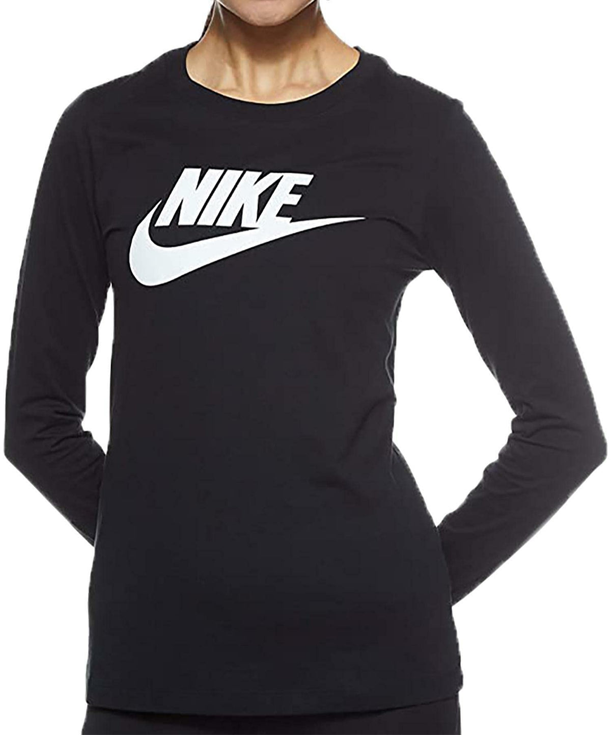 Nike NSW Tee Essential Long Sleeve Icon Futura Black/White LG