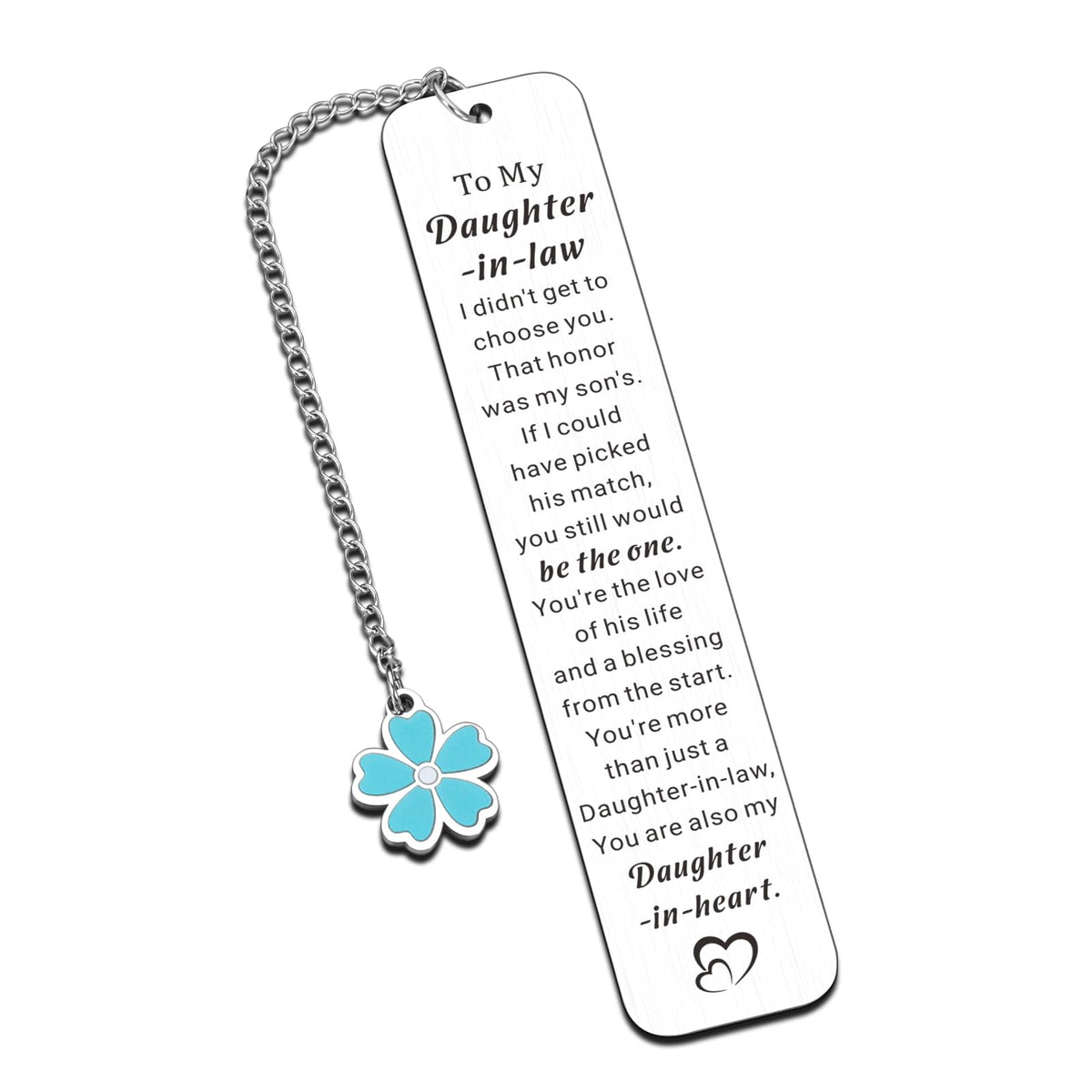 Daughter in Law Gifts, Birthday Mothers Day Wedding Day Anniversary Engagement Gifts for Daughter in Law from Mother in Law, Something Blue Gift for Bride, Future Daughter in Law Gifts Bookmarks