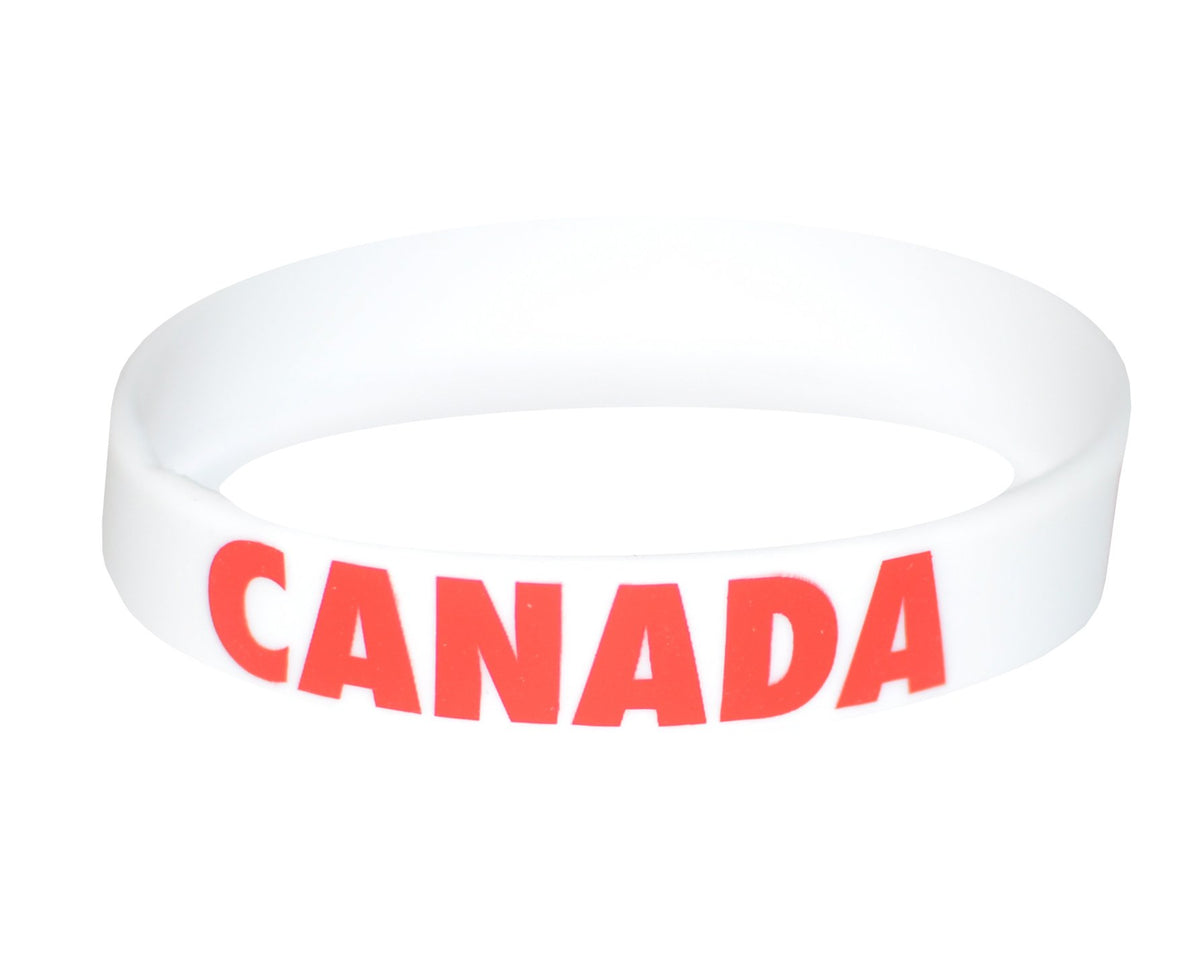 Canada White Olympics Silicone Wristband (Pack of 1)