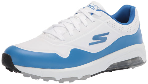 Skechers mens Skech-air Dos Relaxed Fit Golf Shoe, White/Blue, 9.5 US
