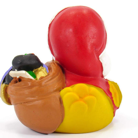 Santa Clause Holiday Presents Rubber Duck Bath Toy | All Natural, Organic, Eco Friendly, Squeaker | Imported from Barcelona, Spain