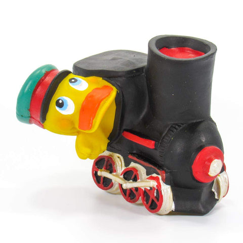 Train Conductor Rubber Duck Bath Toy | All Natural, Organic, Eco Friendly, Squeaker | Imported from Barcelona, Spain