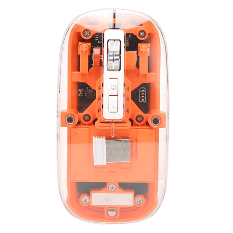 Haofy Mouse, Wireless Mouse Lightweight Transparent 4 DPI Adjustable Plug and Play 3 Working Modes for Laptop