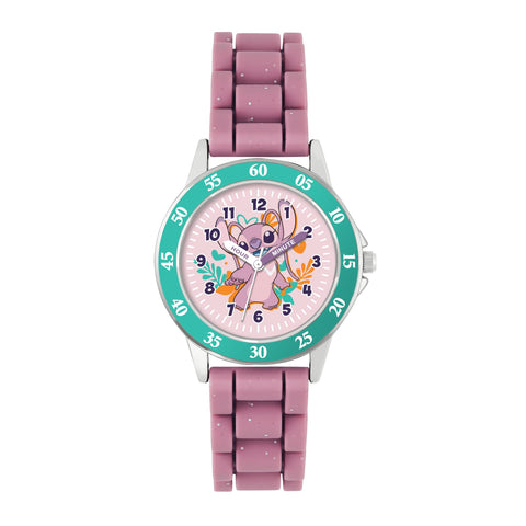 Grehge Stitch Pink Angel Time Teacher Watch LAS9014
