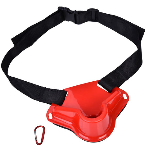 Fishing Saltwater Waist Rod Holder,Fishing Fighting Belt Waist Rod Holder Adjustable Boat Rock Fishing Rod Pole Holder Waist Fighting Belt Fish Tackle Accessories(Red)
