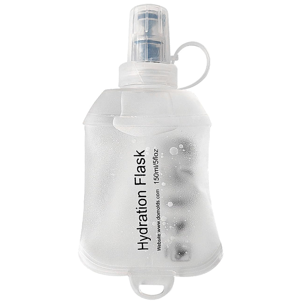 GYGYL 1Pcs 150ML Soft Flask Running Water Bottles,TPU Collapsible Running Hydration Flask for Hydration Pack Hiking Cycling Climbing-White