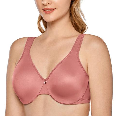 DELIMIRA Women's Minimizer Bra Plus Size Underwire Smooth Full Coverage Seamless Bras Clove 38D