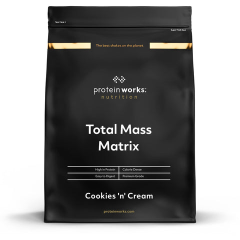Protein Works - Total Mass Matrix Mass Gainer | High Calorie Protein Powder | Mass Building Protein Shake | Weight Gainer Protein Powder | 16 Servings | Cookies 'n' Cream | 2kg