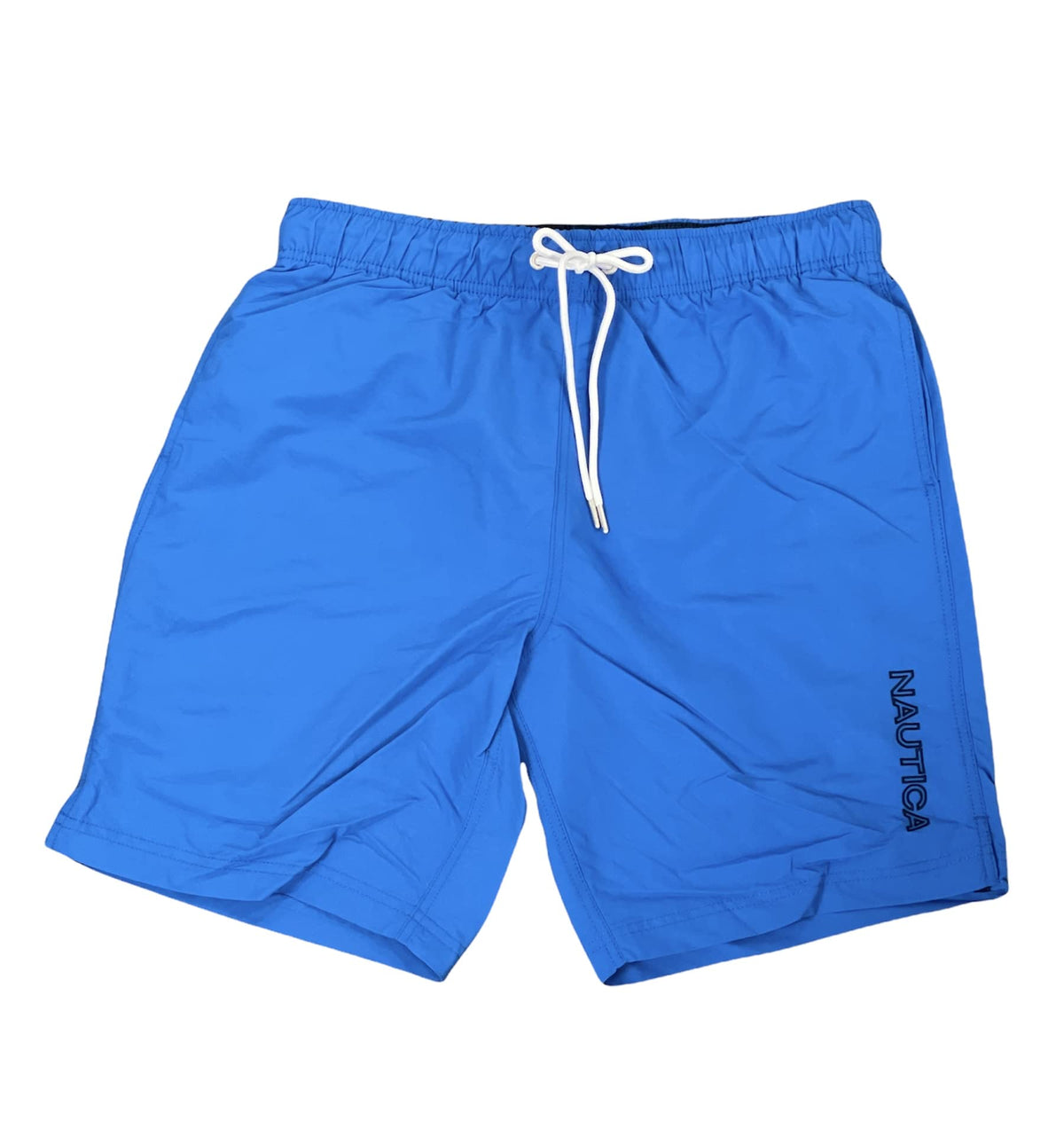 Nautica Mens Quick-Dry Logo Swim Trunk Shorts (XL, Bright Blue(450))