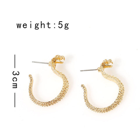 Yheakne Vintage Snake Studs Earrings Gold Snake Dangle Earrings Animal Serpent Earrings Punk Cool Snake Earrings Jewelry for Women Girls Gifts (Gold)