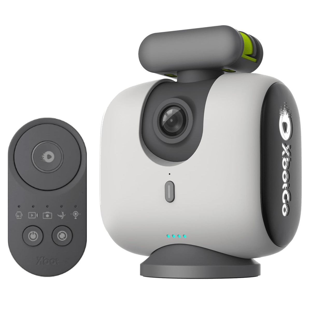 XbotGo Chameleon AI Powered Sports Action Camera, Sports Gimbal Tracking System with Team and Player Tracking, COMS 4K Video, 360° Rotation, 120° FOV, Live Streaming (Pearl Grey)