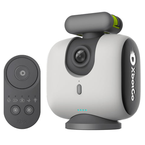 XbotGo Chameleon AI Powered Sports Action Camera, Sports Gimbal Tracking System with Team and Player Tracking, COMS 4K Video, 360° Rotation, 120° FOV, Live Streaming (Pearl Grey)