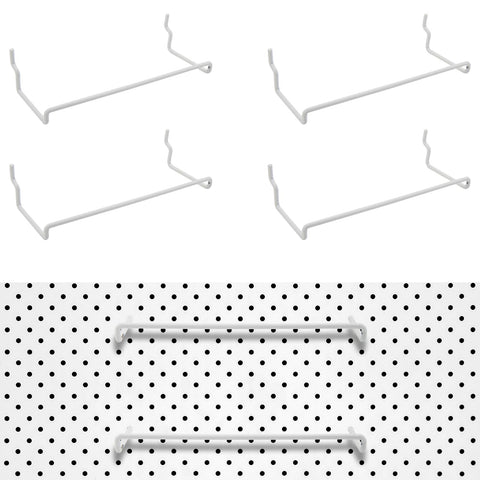 4 Pack Pegboard Ribbon Holder, Pegboard Hooks, Pegboard Ribbon Storage Rack, Pegboard Organization Accessory Hook for Tape, Ribbon, Spool Organizer, PegBoard Accessories, Fit Any Standard Pegboard