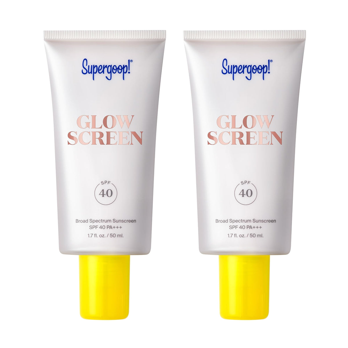 Supergoop! Glowscreen (SPF 40) - 1.7 fl oz, Pack of 2 - Glowy Primer + Broad Spectrum Sunscreen - Helps Filter Blue Light - Boosts Hydration with Hyaluronic Acid, Vitamin B5 & Niacinamide