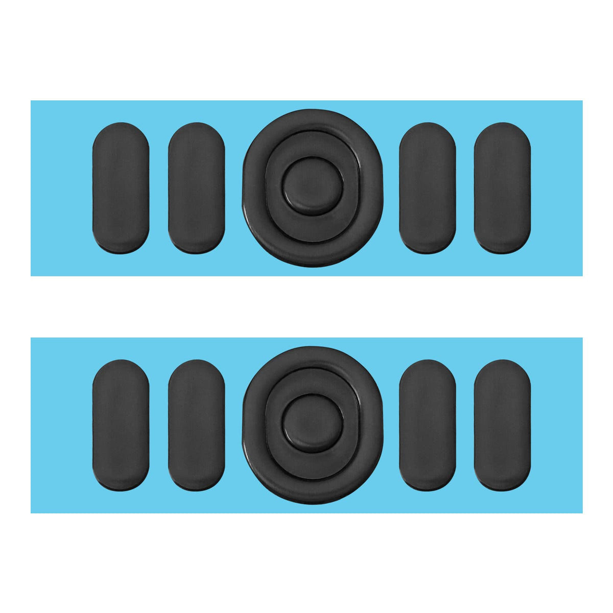 2 Sets Mouse Skates Feet Compatible with Logitech G304/G305 Gaming Mouse Rounded Curved Edges Mouse Feet Mouse Accessories 0.7mm Thickness Black