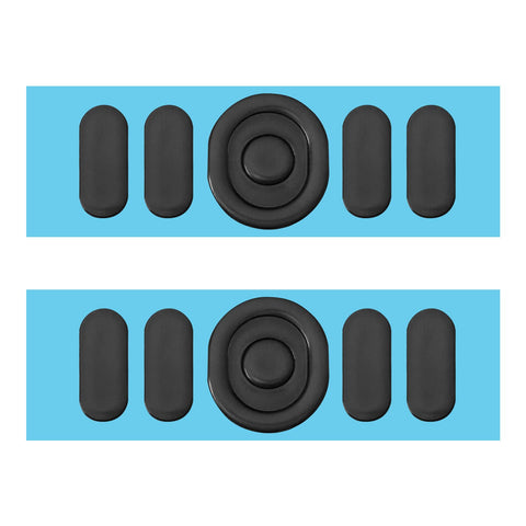 2 Sets Mouse Skates Feet Compatible with Logitech G304/G305 Gaming Mouse Rounded Curved Edges Mouse Feet Mouse Accessories 0.7mm Thickness Black