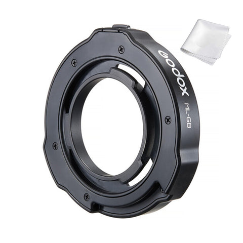 Godox ML-GB Bowens Adapter for Godox AD300Pro Flash Godox ML100Bi Godox ML60IIBi Godox ML30, ML30Bi, ML60, ML60Bi Led Video Lights
