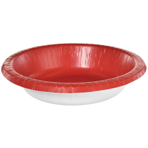 Amscan 43134.4 Paper Bowls-20 oz. | Apple Red | 20 Pcs. Bowls