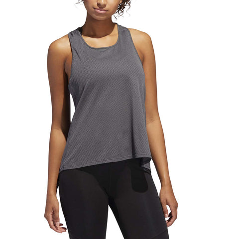 adidas Women's Response Tank, Dark Grey Heather, Small