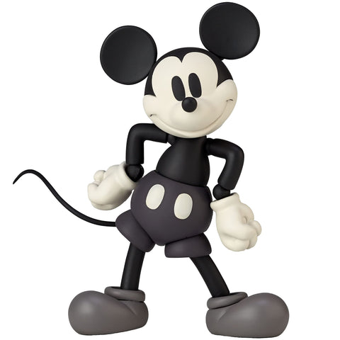 Kaiyodo Figurecomplex MOVIE REVO Mickey Mouse (1936 / Black and White Color VER.) MICKEY MOUSE Monotone Color Version, Approx. 4.1 inches (105 mm), ABS & PVC Pre-Painted Action Figure, Revoltech