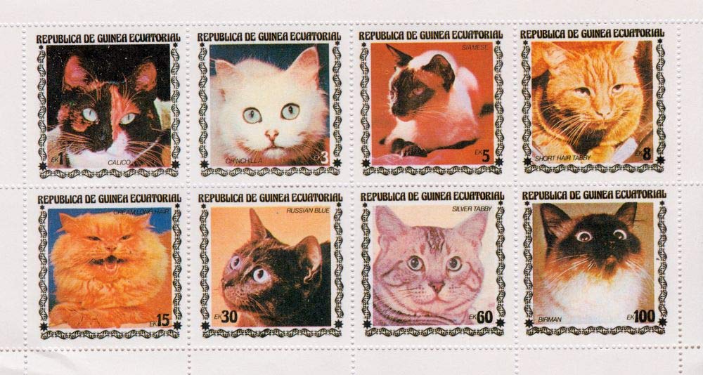 stamp Republica de Guinea Ecuatorial Sheet of 8 Cat