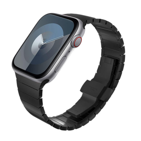 KADES 42mm(series 10) 41mm 40mm 38mm for Apple Watch Strap, Man Women Solid Stainless Steel Link Bracelet Replacement Wristband for apple watch band series 10/9/8/7/6/5/4/3/2/1/SE, Black