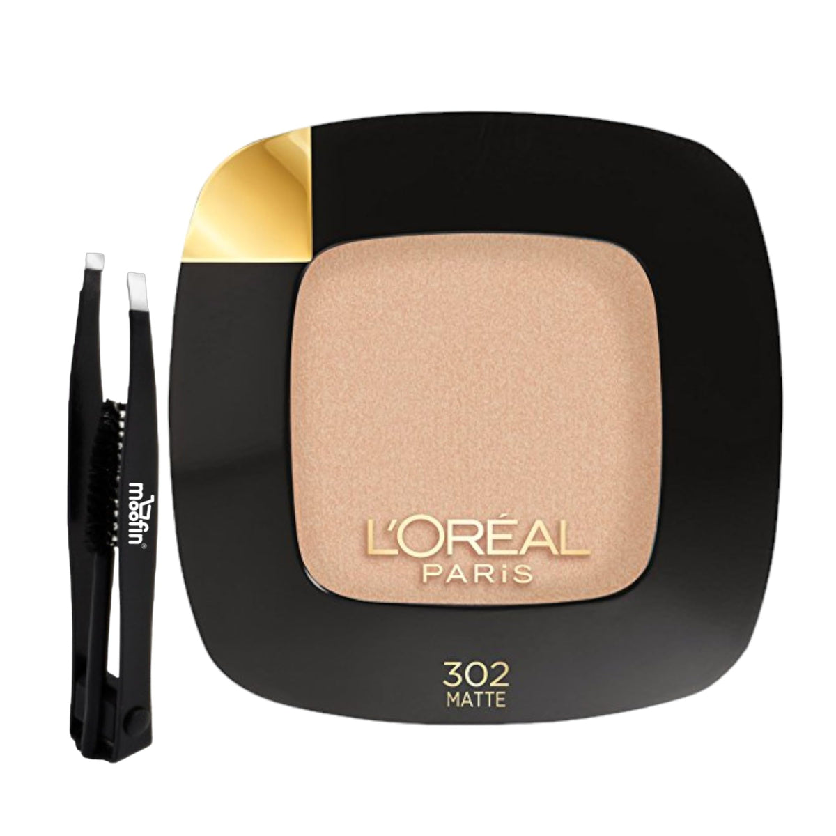 moofin Loreal Color Riche Eyeshadow Palette, 0.12 Oz - Mix And Matte Eye Shadow Palette Makeup Bundle With Eyebrow Tweezers - Long-Lasting Velvety Blendable Eye Shadow Matte Finish ~ [Pack Of 1]