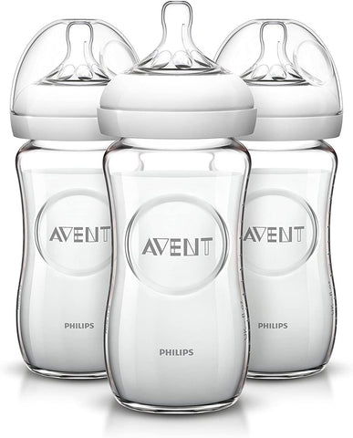 AVENT from Philips - Natural Baby Bottle Glass 8oz, 3pk