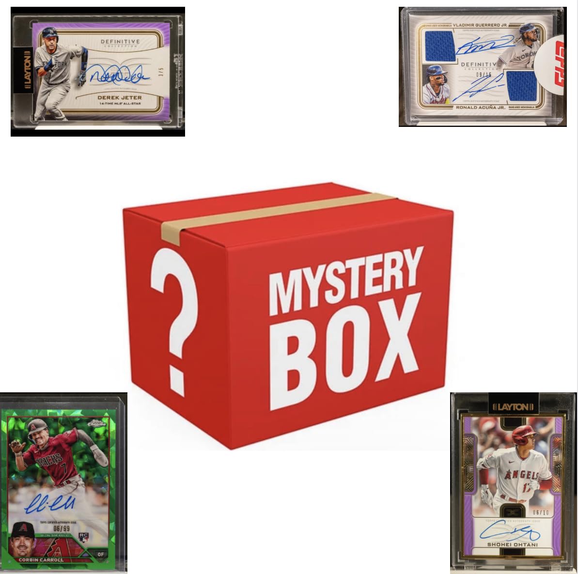 Baseball Sports Card Mystery Pack | Contains 25 Cards | 1x Autograph or Relic Cards Guaranteed | 4X Rookie Cards Guaranteed