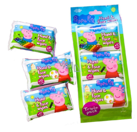 Peppa Hand and Face Wipes 10 Wipes Pack of 3 (30 Wipes)