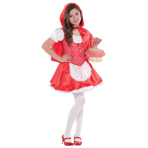 amscan set high (PKT) (999708) Child Girls Lil Red Riding Hood Costume (8-10yr)