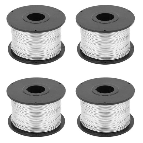4pcs Wire Rebar Tie Wire 110m Length 0.8mm Diameter Steel Rebar Tie Wire Rolls Rebar Tying Wire for Automatic Rebar Tying Machine Rebar Tie Wire Coil