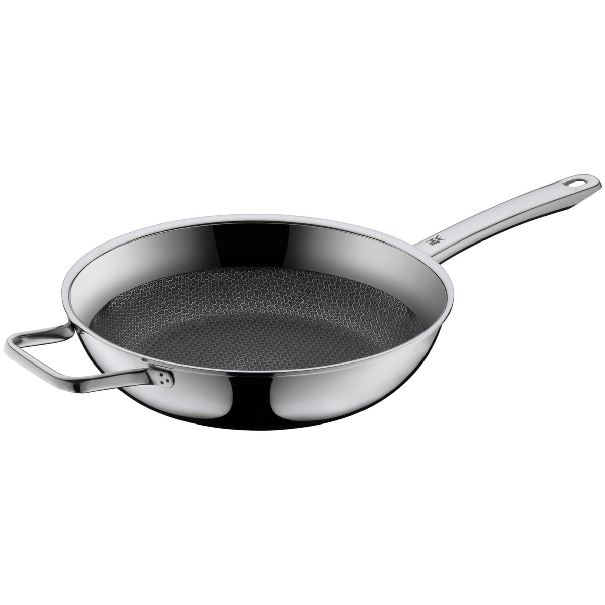 WMF Professional Resist Casserole/Frying Pan - 28 cm Diameter - Coated with a Multi-Layer Material - High Edge - Honeycomb Structure - Suitable for Induction Cookers & Ovens