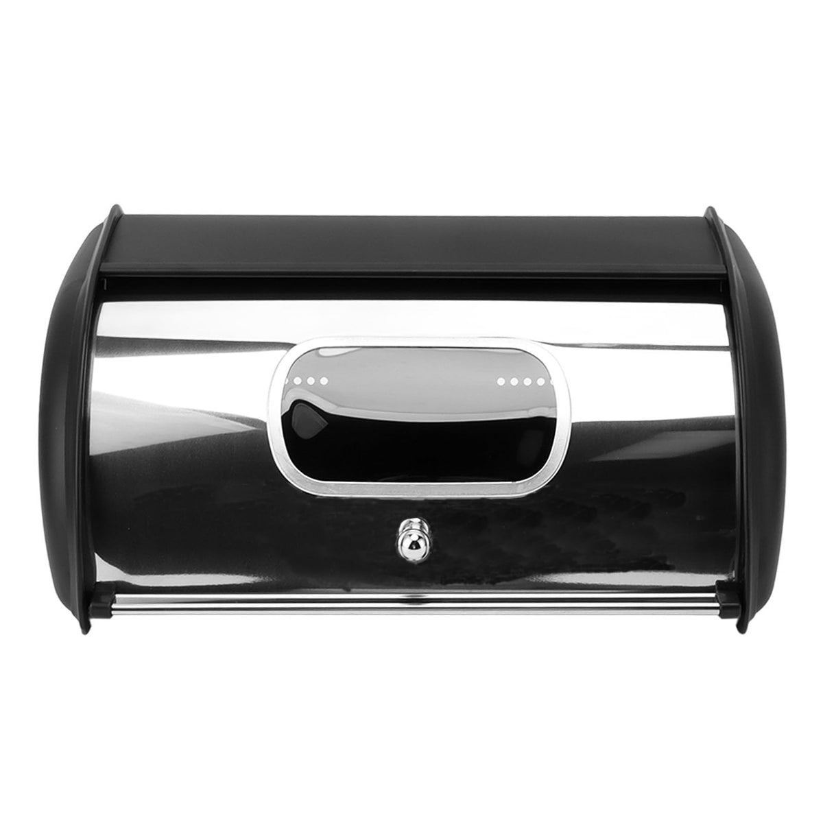 Bread Box, Bread Bin with Roll up Lid, Bread Storage Containers, Metal Bread Holder with Front Window, Loaf Containers for Homemade Cakes, Buns, Pastries, Pancakes, And Cookies