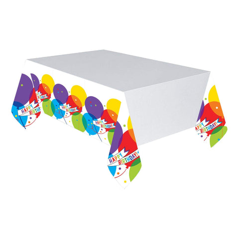 Amscan Plastic Table Cover | Bright Balloons Design | Birthday