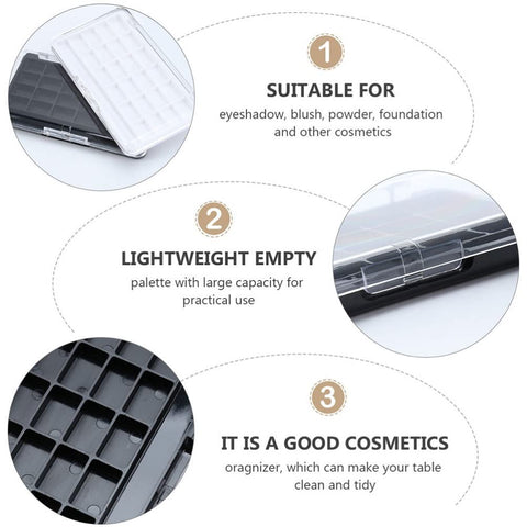 4 Pcs 24 Grids Empty Eyeshadow Pans Empty Eyeshadow Empty Lipstick for Eyeshadow Lipstick Blush Powder