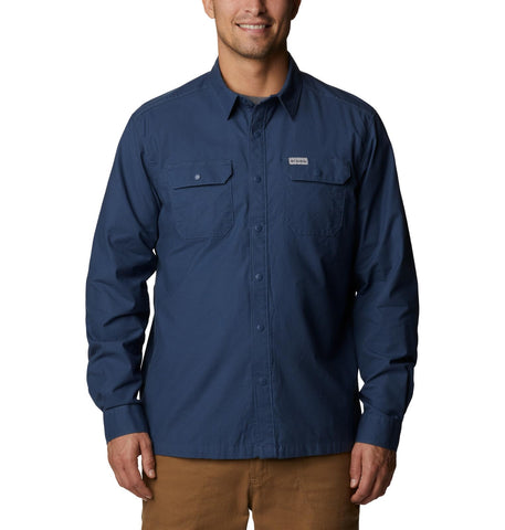 Columbia Men's Landroamer Lined Shirt, Dark Mountain, Large