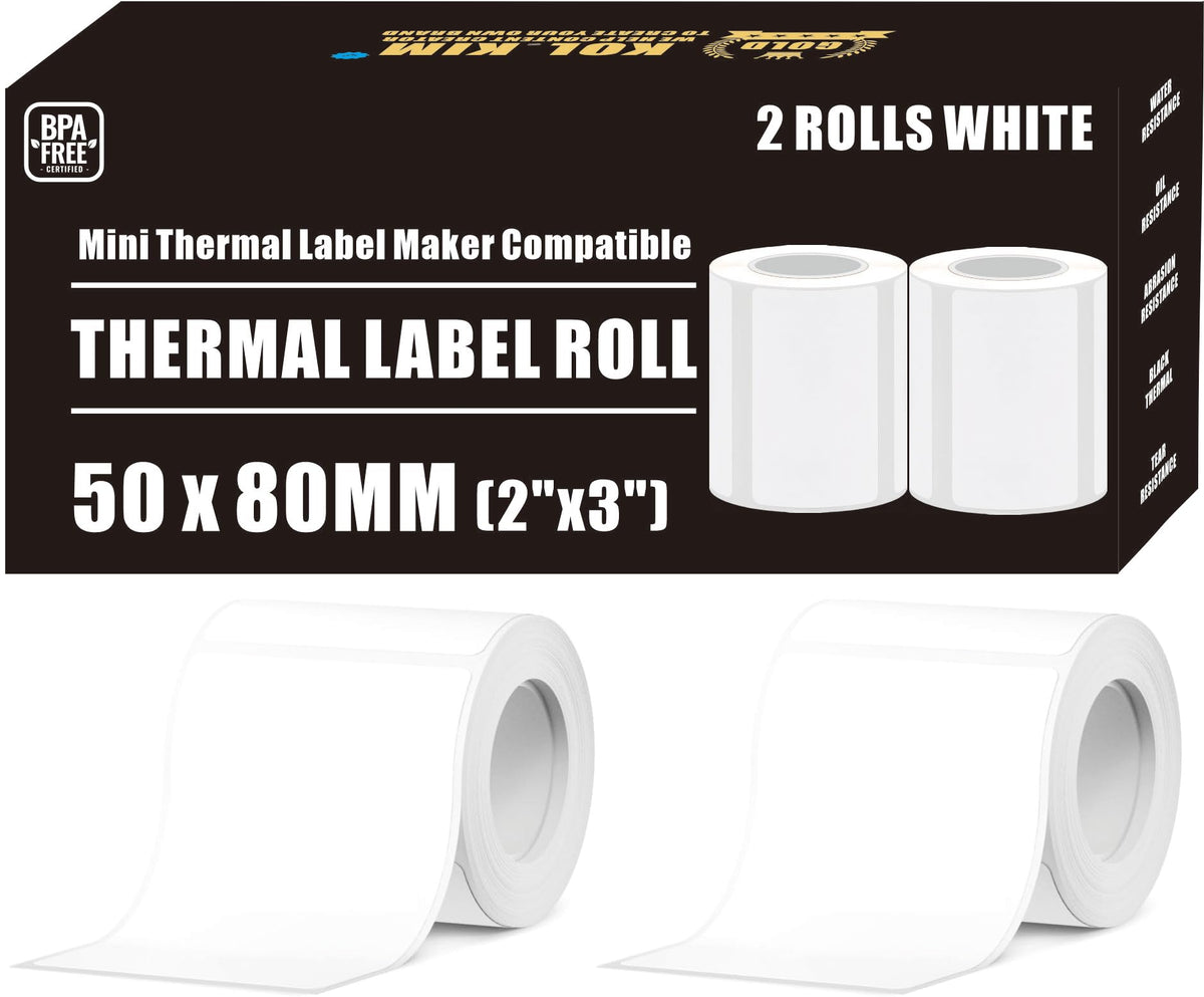 2x3" Labels, M110 Thermal Labels for Phomemo Label Printer Phomemo M110 Labels M110 M220 M200 M120 M221 Print Master Labels Refill Marklife P50 for Supvan T50M Pro Clabel 221B 1.97''x3.15'' 50x80 mm