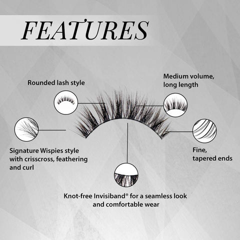 Ardell False Eyelashes Faux Mink Lashes Wispies, 4 Pack