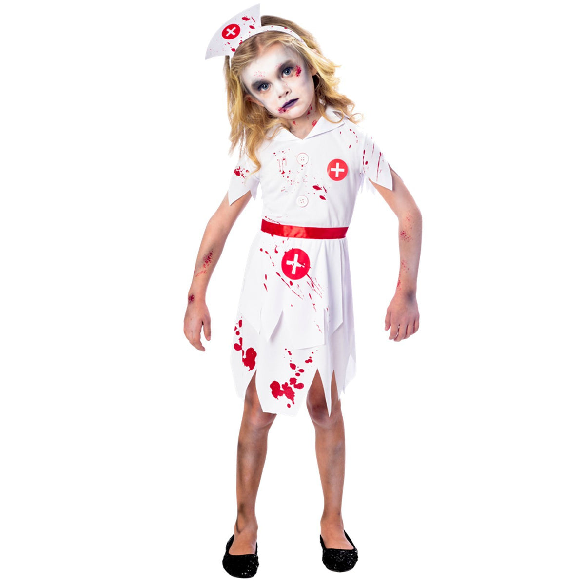 amscan 9902684 - Kids Halloween Zombie Nurse Girls Fancy Dress Costume Age: 11-12 Years