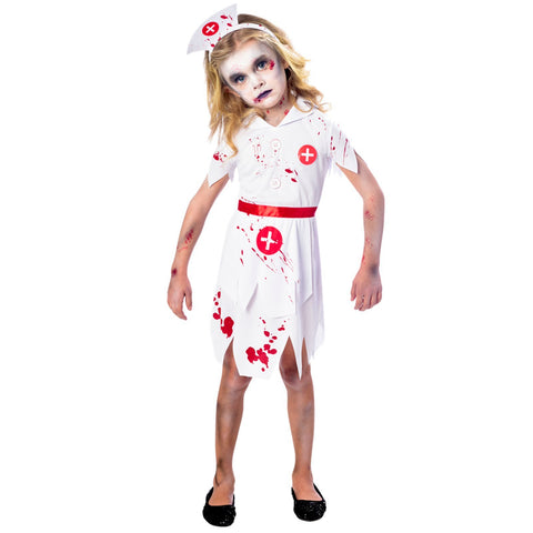 amscan 9902684 - Kids Halloween Zombie Nurse Girls Fancy Dress Costume Age: 11-12 Years